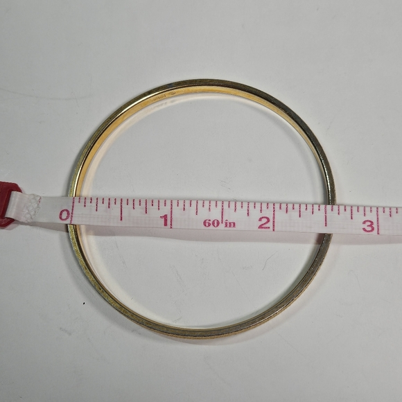 Vintage Monet Brushed Gold Bangle Bracelent - Picture 2 of 5